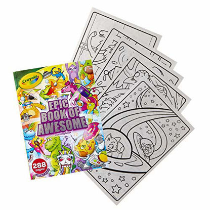 Picture of Crayola Epic Book of Awesome, All-in-One Coloring Book Set, 288 Pages, Kids Indoor Activities, Gift