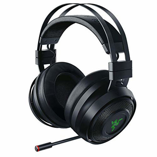 Picture of Razer Nari Wireless 7.1 Surround Sound Gaming Headset: THX Audio - Auto-Adjust Headband & Swivel Cups - Chroma RGB - Retractable Mic - For PC, PS4, PS5 - Black