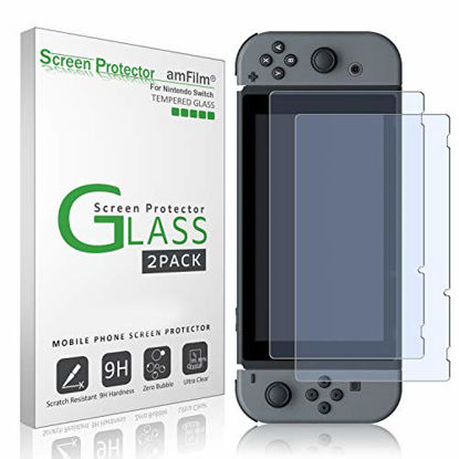 Picture of amFilm Tempered Glass Screen Protector for Nintendo Switch 2017 (2-Pack)