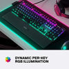 Picture of SteelSeries Apex 5 Hybrid Mechanical Gaming Keyboard - Per-Key RGB Illumination - Aircraft Grade Aluminum Alloy Frame - OLED Smart Display (Hybrid Blue Switch)