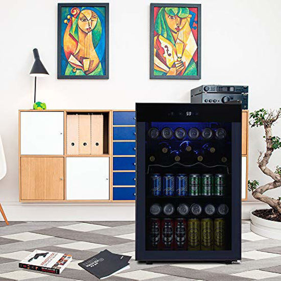 GetUSCart Kismile 4.5 Cu.ft Beverage Refrigerator and Cooler,145 Can