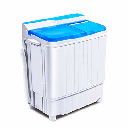 Picture of INTERGREAT Portable Washing Machine Mini 17.6 Lbs Compact Washer Machine And Dryer Combo w/11 Lbs Small Twin Tub Washer and 6.6 Lbs Spin Cycle for Camping, Apartments, Dorms, College Rooms, Rvs ( Blue )