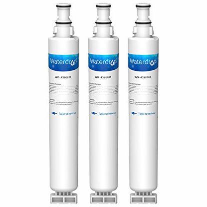 Picture of Waterdrop 4396701 Refrigerator Water Filter, Replacement for Whirlpool 4396702, 4396701, EDR6D1, EveryDrop Filter 6, Kenmore 9915, 46-9915, Pack of 3