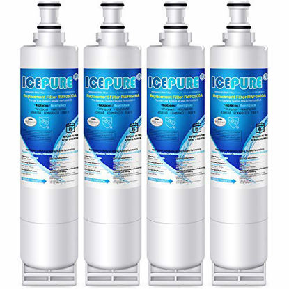 Picture of ICEPURE 4396508 Refrigerator Water Filter Compatible with Whirlpool 4396508, 4396510, edr5rxd1, filter 5, 4392857, NL240V, WFL400, 9010 filter, wf285, 4396547, RWF0500A 4 PACK