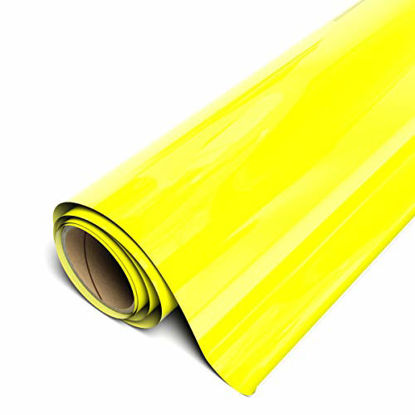 Picture of Siser EasyWeed HTV 11.8" x 3ft Roll - Iron on Heat Transfer Vinyl (Fluorescent Yellow)