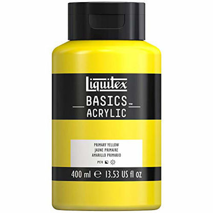 Picture of Liquitex Basics Acrylic Paint, 13.5-oz Bottle, Primary Yellow, 13 Fl