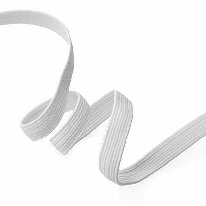 Picture of Trim Joyce 1/4" (6mm) Elastic Stretch Flat Band, Mask Band by 5-Yards, SP-2715 (White)