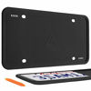 Picture of Aujen Silicone License Plate Frames, 1 Pack Car License Plate Cover, Universal US Car Black License Plate Bracket Holder.Rust-Proof, Rattle-Proof, Weather-Proof