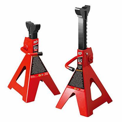 Picture of BIG RED T41202 Torin Steel Jack Stands: 12 Ton (24,000 lb) Capacity, Red, 1 Pair