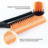 Picture of AstroAI 27 Snow Brush and Detachable Ice Scraper with Ergonomic Foam Grip for Cars, Trucks, SUVs (Heavy Duty ABS, PVC Brush, Orange)