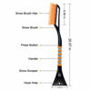 Picture of AstroAI 27 Snow Brush and Detachable Ice Scraper with Ergonomic Foam Grip for Cars, Trucks, SUVs (Heavy Duty ABS, PVC Brush, Orange)