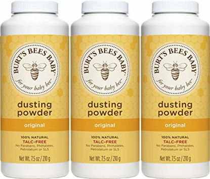Picture of Burt's Bees Baby 100% Natural Dusting Powder, Talc-Free Baby Powder - 7.5 Ounces Bottle - Pack of 3