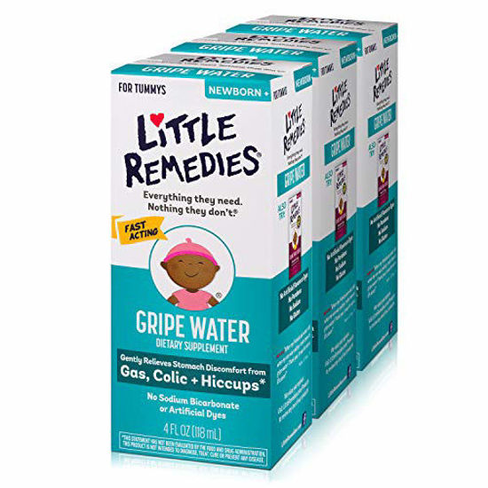 Little Remedies Gripe Water, Colic & Gas Relief, Safe for Newborns, 4 fl  oz, 3 Pack