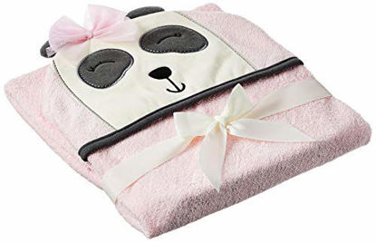 Picture of Hudson Baby Unisex Baby Cotton Animal Face Hooded Towel, Miss Panda, One Size