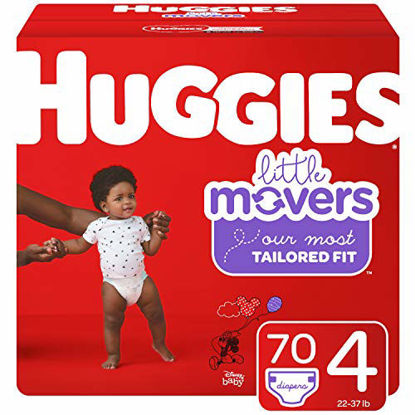 Picture of Huggies Little Movers Diapers, Size 4, 70 Ct
