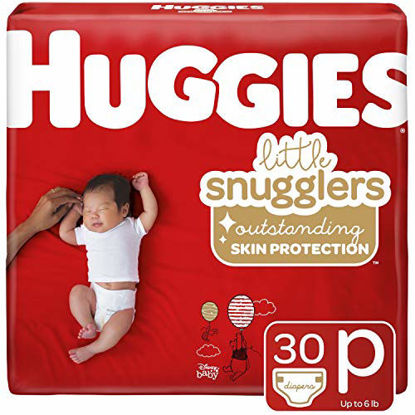 Picture of Huggies Little Snugglers Baby Diapers, Size Preemie, 30 Count