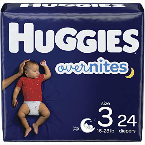 Picture of HUGGIES OverNites Diapers, Size 3, 24 ct., Overnight Diapers (Packaging May Vary)