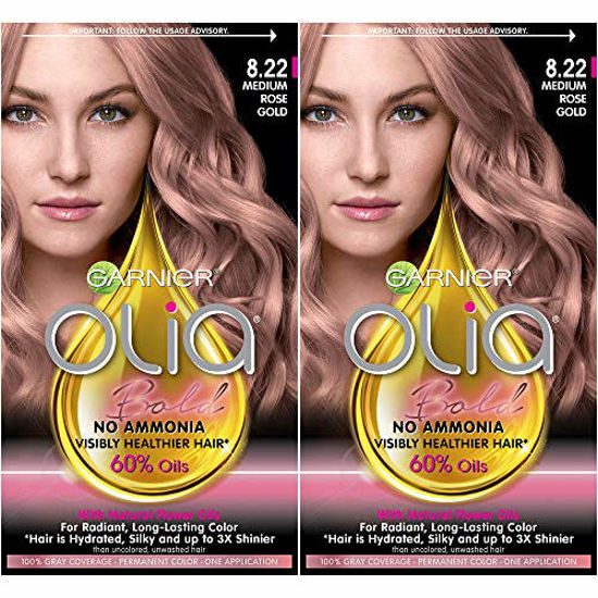 GetUSCart- Garnier Olia Bold Oil Powered Permanent Hair Color,  Medium  Rose, (Packaging May Vary), 2 Pack