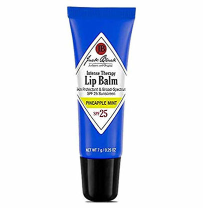 Picture of Jack Black - Intense Therapy Lip Balm SPF 25, 0.25 fl oz - Green Tea Antioxidants, Long Lasting Treatment, Broad-Spectrum UVA and UVB Protection, Pineapple Mint Flavor, 0.25 oz.