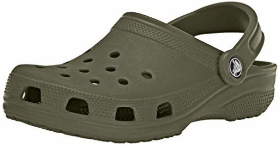 Picture of Crocs unisex adult Classic | Water Shoes Comfortable Slip on Shoes Clog, Army Green, 13 Women 11 Men US