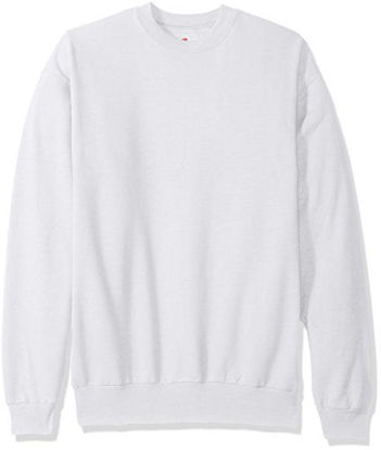 Picture of Hanes Men's EcoSmart Fleece Sweatshirt, White, Medium