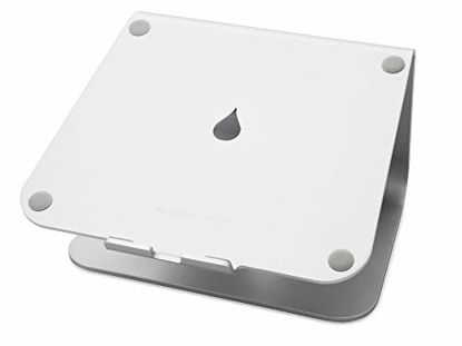 Picture of Rain Design 10032 mStand Laptop Stand, Silver (Patented), Ergonomic Aluminum Computer Riser for Office or Home Desk Setup, Compatible with MacBook Air Pro
