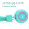 Picture of Elecder i37 Kids Headphones Children Girls Boys Teens Foldable Adjustable On Ear Headphones 3.5mm Jack Compatible Cellphones Computer MP3/4 Kindle School Tablet Green/Purple