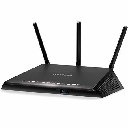 Picture of NETGEAR Nighthawk Smart Wi-Fi Router, R6700 - AC1750 Wireless Speed Up to 1750 Mbps | Up to 1500 Sq Ft Coverage & 25 Devices | 4 x 1G Ethernet and 1 x 3.0 USB Ports | Armor Security