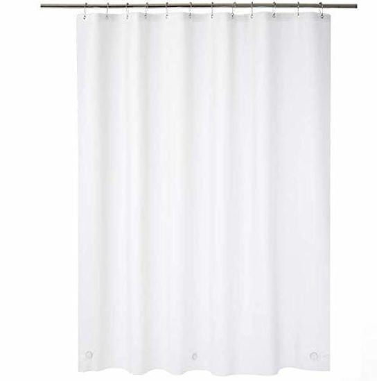 Getuscart Amazerbath Plastic Shower Curtain 72 X 96 Inches Frosted Eva 8g Thick Bathroom Curtains With Heavy Duty Clear Stones And Grommet Holes