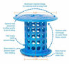 Picture of TubShroom The Revolutionary Tub Drain Protector Hair Catcher/Strainer/Snare, Blue