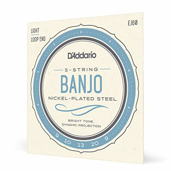 Picture of D'Addario EJ60 Nickel 5-String Banjo Strings, Light, 9-20