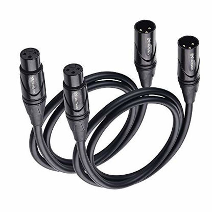 Picture of Cable Matters 2-Pack Premium XLR to XLR Microphone Cable 3 Feet