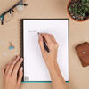 Picture of Rocketbook Smart Reusable Notebook - Lined Eco-Friendly Notebook with 1 Pilot Frixion Pen & 1 Microfiber Cloth Included - Atomic Red Cover, Executive Size (6" x 8")
