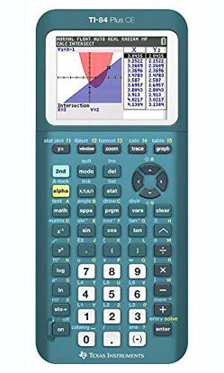 Picture of Texas Instruments TI-84 Plus CE Color Graphing Calculator, Teal (Metallic)