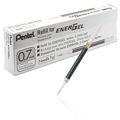 Picture of Pentel Refill Ink for EnerGel 0.7mm Needle Tip Liquid Gel Pen, Pack of 12, Blue Ink (LRN7-C-12)