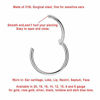 Picture of Nose Rings 18 Gauge 7mm Silver Nose Ring Hoop 18g Cartilage Earring Helix Earring Tragus Earrings Daith Earrings Rook Earrings Nose Piercing Jewelry Septum Clicker 7mm Nose Hoop Septum Ring