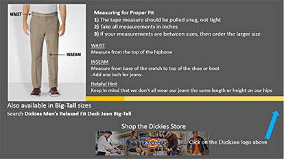 Picture of Dickies Men's Relaxed Fit Straight-Leg Duck Carpenter Jean, Desert Sand, 44W x 30L