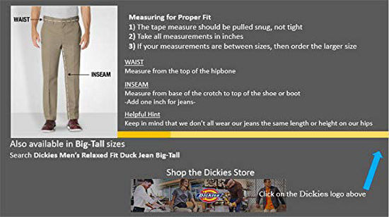 Picture of Dickies Men's Relaxed Fit Straight-Leg Duck Carpenter Jean, Desert Sand, 44W x 30L