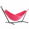 Picture of Vivere Double Polyester Hammock with 9ft Space Saving Steel Stand (450 lb Capacity - Premium Carry Bag Included) (Hot Pink)