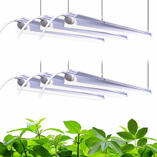 Picture of Barrina Plant Grow Light, 252W(6 x 42W, 1400W Equivalent), Full Spectrum, LED Grow Light Strips, T8 Integrated Growing Lamp Fixture, Grow Shop Light, with ON/Off Switch, 6-Pack