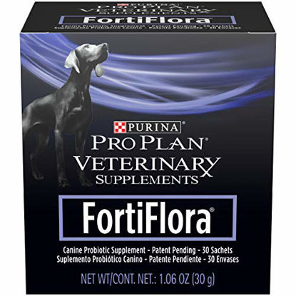 Picture of Purina FortiFlora Probiotics for Dogs, Pro Plan Veterinary Supplements Powder Probiotic Dog Supplement - 30 ct. box