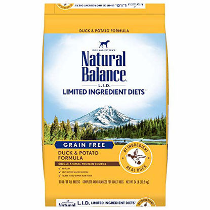 Picture of Natural Balance L.I.D. Limited Ingredient Diets Dry Dog Food, Duck & Potato Formula, 24 Pounds, Grain Free