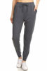 Picture of Leggings Depot JGA128-CHARCOAL-S Solid Jogger Track Pants w/Pockets, Small