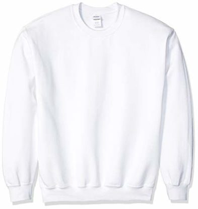 Picture of Gildan Men's Fleece Crewneck Sweatshirt, Style G18000, White, 2X-Large