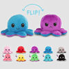 Picture of The Original Reversible Octopus Plushie | TeeTurtles Patented Design | Light Blue and Dark Blue | Show your mood without saying a word!