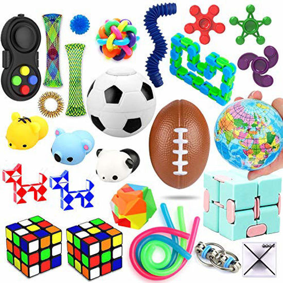 Sensory Fidget Toys Set for Kids Adults, Relieves Stress and Anxiety Fidgets  Toys Pack, Special Toys Great for Home Office Classroom (#18) 
