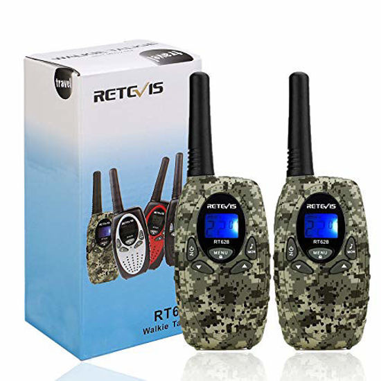 Picture of Retevis RT628 Walkie Talkies for Kids,22 Channels 2 Way Radio Long Range Kid Gift Toy with LCD Display,Army Toys for Outdoor Adventure Game Camp Hunt Trip(1 Pair,Camouflage)