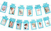 Picture of Whaline 1st Birthday Baby Photo Banner for Newborn to 12 Months, Monthly Milestone Photograph Bunting Garland, First Birthday Celebration Decoration (Blue)