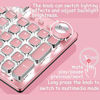 Picture of Gaming Keyboard,Retro Punk Typewriter-Style, Blue Switches, White Backlight, USB Wired, for PC Laptop Desktop Computer, for Game and Office, Stylish Pink Mechanical Keyboard (Round Keycaps)
