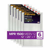 Picture of Filtrete 12x20x1, AC Furnace Air Filter, MPR 1500, Healthy Living Ultra Allergen, 6-Pack (exact dimensions 11.81 x 19.81 x 0.78)
